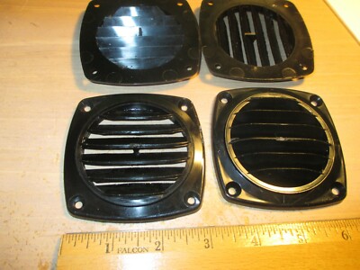 Four (4)  VENTS 3-1/4'' Surface BLACK PLASTIMO NYLON Saylon lot of 4