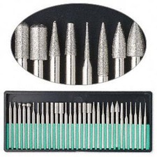 New 30pc Diamond Burr Set 1/8" Shank 600 Grits Dremel Type Rotary Tool 8230DD60