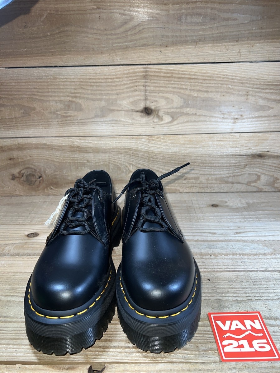 NEW: SZ 8W/7M: DR. MARTENS Jarrick Lo Plain Toe Derby Smooth