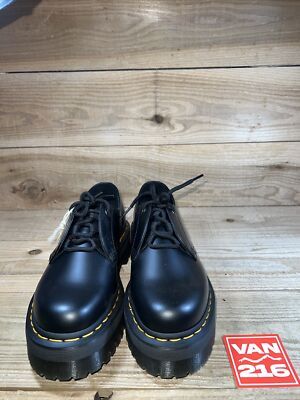 NEW: SZ 8W/7M: DR. MARTENS Jarrick Lo Plain Toe Derby Smooth