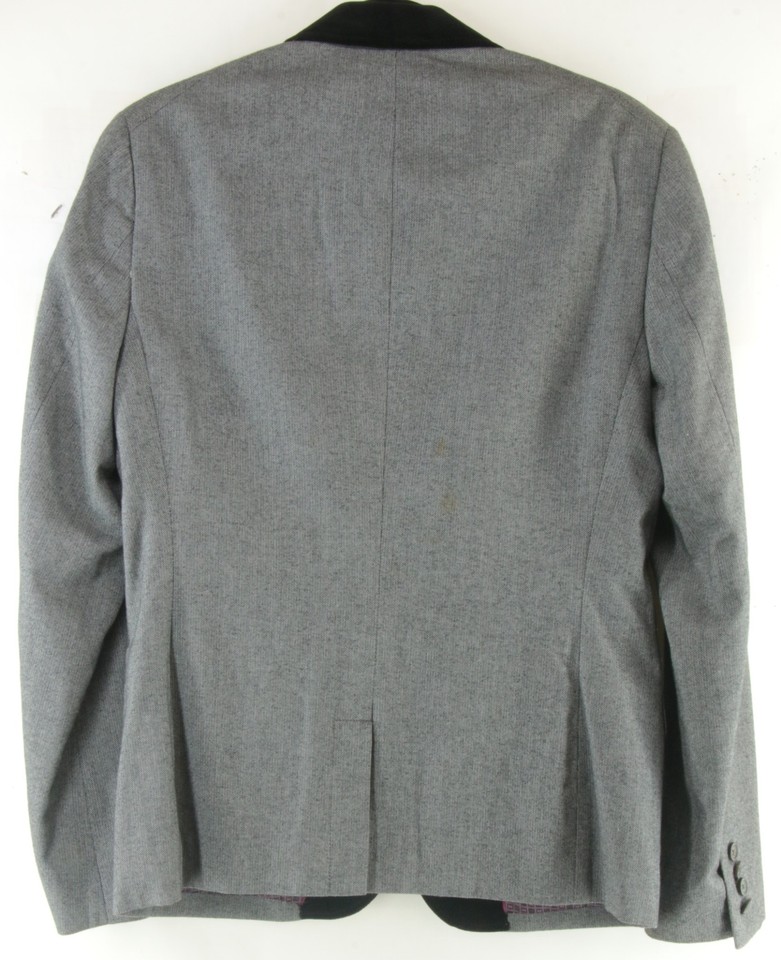 Vintage Men's 38 R Penguin Gray 100 Cotton Surgeon Cuffs Sport Coat