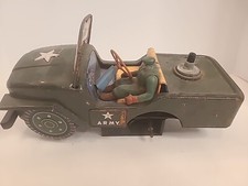 T.M Modern Toys Tin Military Jeep Battery Operated PARTS ONLY