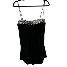 Arden B Womens Bubble Spaghetti Strap Silver Metallic Square Neckline Sz Medium