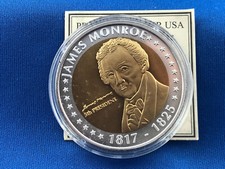 US MEDAL PRESIDENTS OF USA - JAMES MONROE - 40mm - 28g     (K10/33)