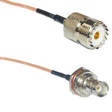 RG316 SO239 UHF Female to BNC FEMALE BIG BULKHEAD RF Cable Rapid-SHIP LOT