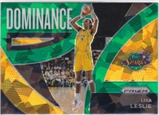 2022 Prizm WNBA FANATICS Green CRACKED ICE DOMINANCE #9 Lisa Leslie