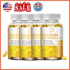 Vitamin D3+K2+B12 with Calcium Supplement for Immune Bone Muscle Heart Health