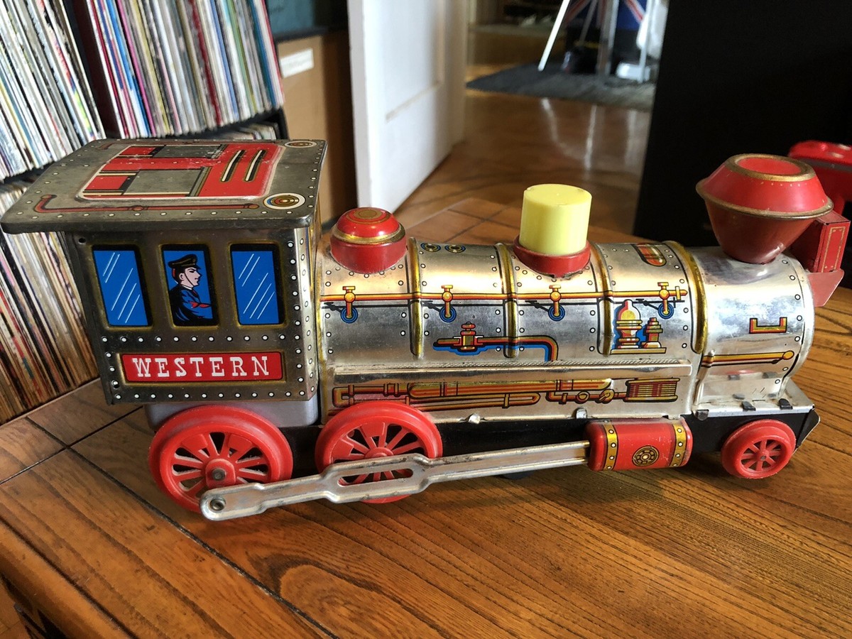 Train Western En Tôle – Jouet Ancien Japonais – Années 50/60 – Made In Japan