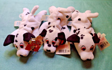 Applause Disney 101 Dalmatians Puppy Dog 7.5" Plush Bean Bag Lot of 3 With Tags