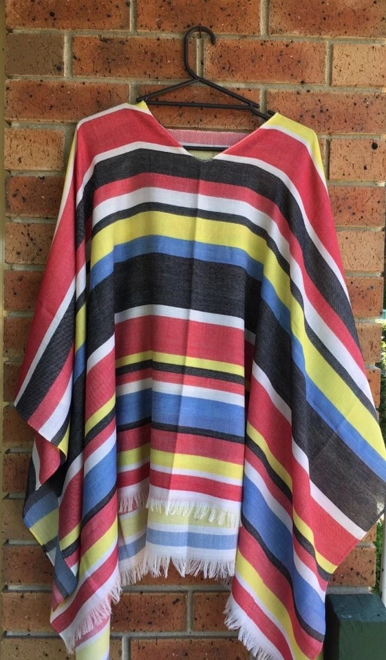 Poncho Mexicano Para Hombres Salvaje Oeste Vaca Niño Adulto Bandido Disfraz Elegante Foto 2 de 4