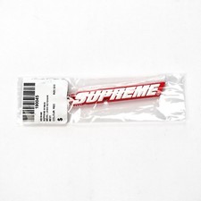 NWT Supreme SS18 Red Bevel Logo Print Rubber Keychain DS Rare Key Ring AUTHENTIC