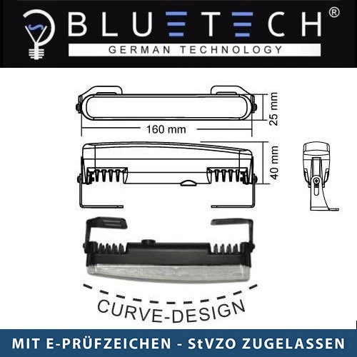 2X BLUETECH® TAGFAHRLICHTER UNIVERSAL MIT 24 LEDS StVZO R-87 inkl. DIMM-MODUL - Bild 2 von 4