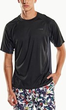 Tesla Rashguard Swim Shirt Large Loose Fit Rash guard UPF 50 Black Charcoal