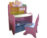 Kids Table And Chair Set Wooden Desk Bedroom Storage Shelves Childs Study School Kids Table And Chair Set Wooden Desk Bedroom Storage Shelves Childs Study School