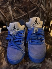 Jordan Air Jordan 5 Blue Suede High Top Sneakers Youth US 5.5Y