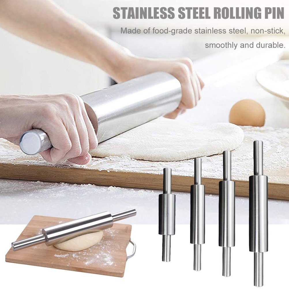 .Stainless Steel Rolling Pin Non Stick Rolling Pin For Baking Dough Pizza Pie