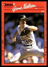 Gene Nelson 1990 Donruss #540 Athletics MLB READ FREE SHIPPING AutographDen