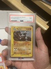 Pokemon Rhydon Skyridge Holo Rare #H27 PSA 9 Mint Swirl 🌀 ✨ on eBay