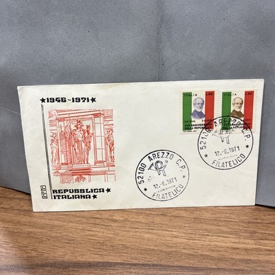 BEUTEL ERSTER TAG FDC SAMMLUNG 1946 - 1971 ITALIENISCHE REPUBLIK XXV A. QUIETI 