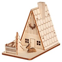 "Bastelset RäUcherhaus \"Forsthaus\" 15-Teilig, Ca. 11 Cm Bausatz, Holzbausatz"