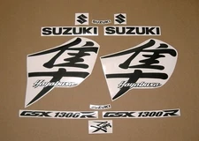 Decals for Suzuki Hayabusa 1st gen. gloss black graphics stickers set kanji logo
