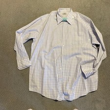 USED HERMES LONG-SLEEVED DRESS SHIRT, CHECK PATTERN GOOD