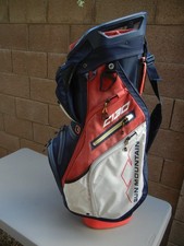 SUN MOUNTAIN C130 Golf Club Cart Bag, 14-Way, EXCELLENT red / white / blue