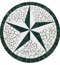 Floor Marble Medallion Green Texas Star Mosaic Luxury-3100