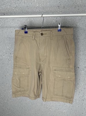 Levi's Herren Cargo-Shorts Gr. 33 Beige Baumwolle Reißverschluss Taschen