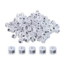 Clothes Hanger Marker 12-18M, White Colored Hanger Sizer Garment Tag, 150pcs