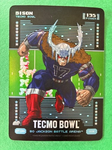 Bo Jax Battle Arena Tecmo Bowl-Ice Battlefoil-BF-185-Bison-Josh Allen