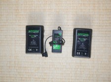 2x PATONA Premium V-Mount Akku BP-95WS inkl. Ladegerät – gebraucht, gepflegt