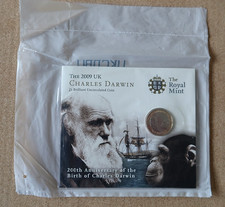 Royal Mint 2009 Charles Darwin £2 Two Pound Coin BUNC Pack