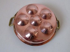 Kupfer-Pfanne Schneckenpfanne Eierpfanne Ø 15 cm Deko Kochen Chr. Wagner