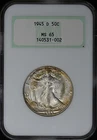 1945-D Walking Liberty Half Dollar 50C NGC MS65
