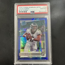 2020  Donruss Optic- Rated Rookies Jalen Hurts #164 Blue Hyper Prizm ( - Front