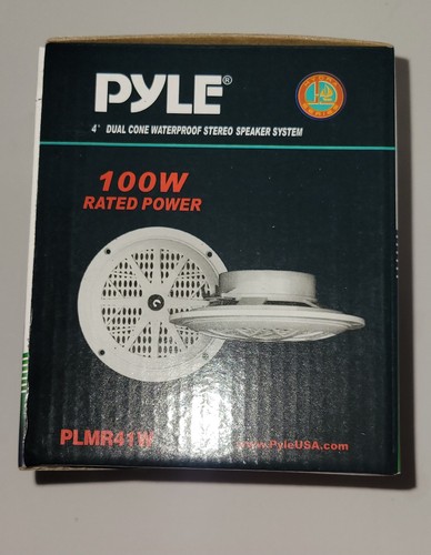 Two Pyle 4 100w Speakers With Pyle Stereo Housing Water Resistant Boat - Picture 4 of 7