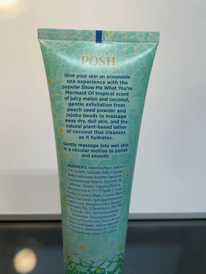 Perfectly Posh SHOW ME WHAT YOU’RE MERMAID OF Exfoliating Body Scrub 6oz NEW - Image 2 of 3