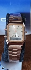 Casio Vintage AQ-230GA-9DMQYES Men's Yellow Gold Tone Bracelet Watch