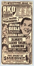 1950 MILTON BERLE ALWAYS LEAVE THEM LAUGHING MOVIE AD 4