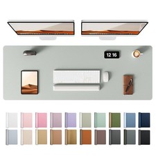 Leather Desk Pad Protector, Office Desk Mat, Large Mouse Pad, Non-Slip PU Lea...