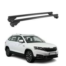Dachträger Grundtäger für Skoda Kamiq 2019-2026 75kg Aluminium Schwarz 2 tlg
