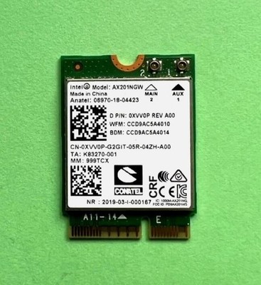 Model AX201NGW Intel  WiFi 6