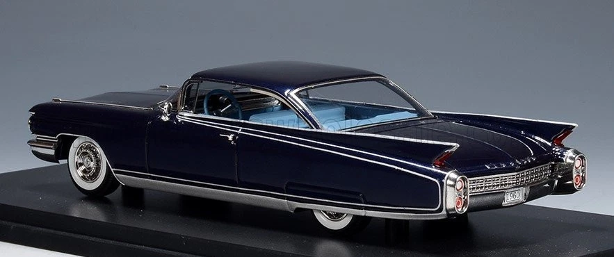 wonderful resin modelcar 1/43 CADILLAC ELDORADO SEVILLE COUPE 1960 - DARKBLUE - Image 3 of 4