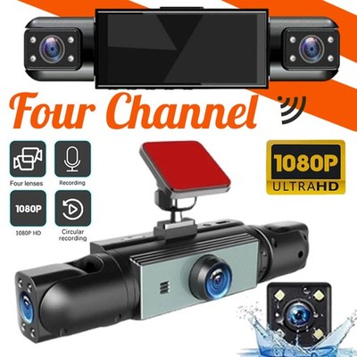 4-Channel 360 Degree Dash Cam For Cars WIFI APP Car DVR 1080P Video Recorder