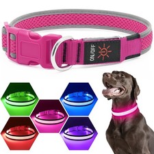 Flashseen LED Dog Collar, Light Up Dog Collar USB Rechargeable, Brightest Dog...