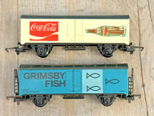 Lima 303114 Grimsby Fish & 303113 Coca-Cola insulated Van Wagons Hornby Couplers