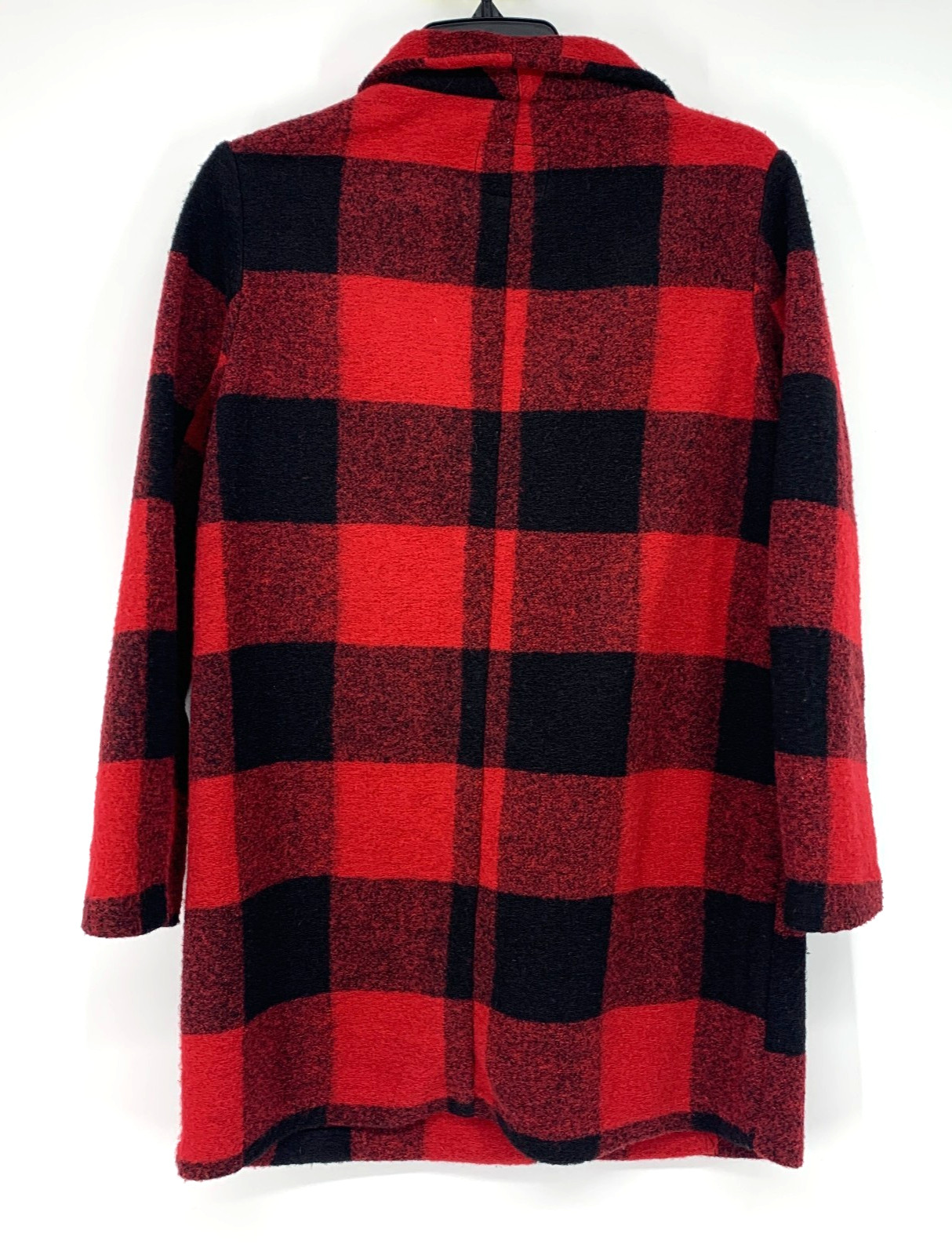 Old Navy Coat Womens Size XS Buffalo Plaid Red Black Flannel Single Button