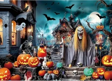 LUXDIVINA Halloween 1000 Piece Puzzle for Adults, Puzzles for Adults 1000 Pieces