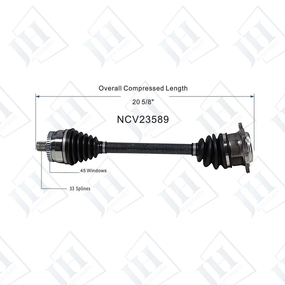 OE Front Left CV Axle Shaft For 1998-01 Volkswagen Passat Audi A4 Quattro Auto - Изображение 2 из 4